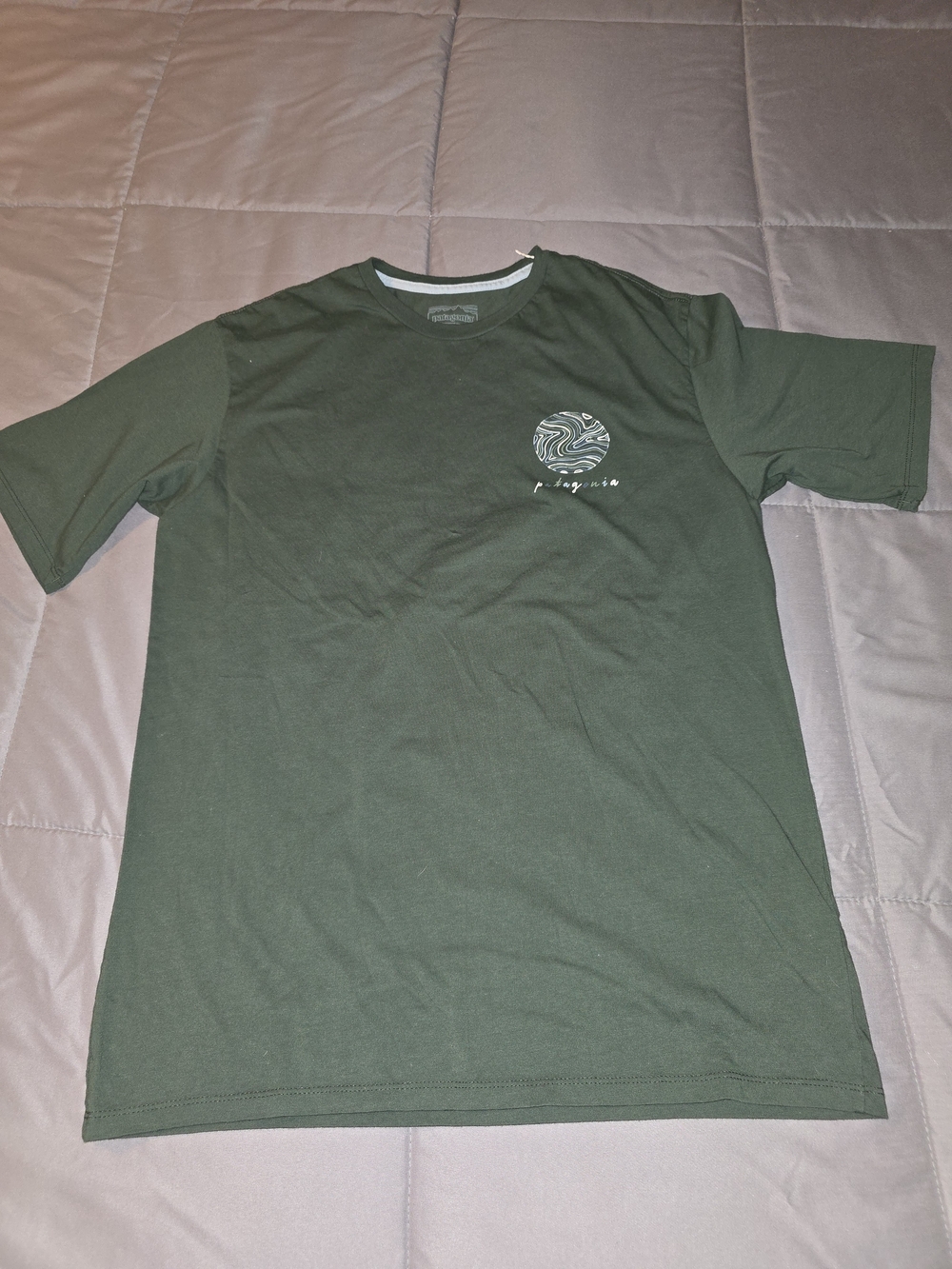 Patagonia Men's Dark Olive Graphic Pocket-Print Tee